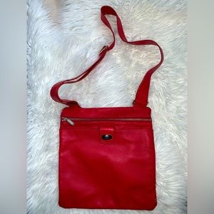 Danier - red leather crossbody